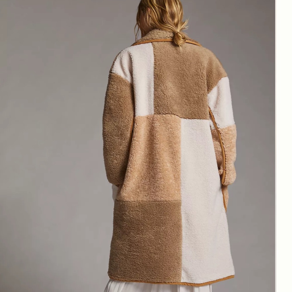 Pilcro colorblocked sherpa coat M - Picture 2 of 5